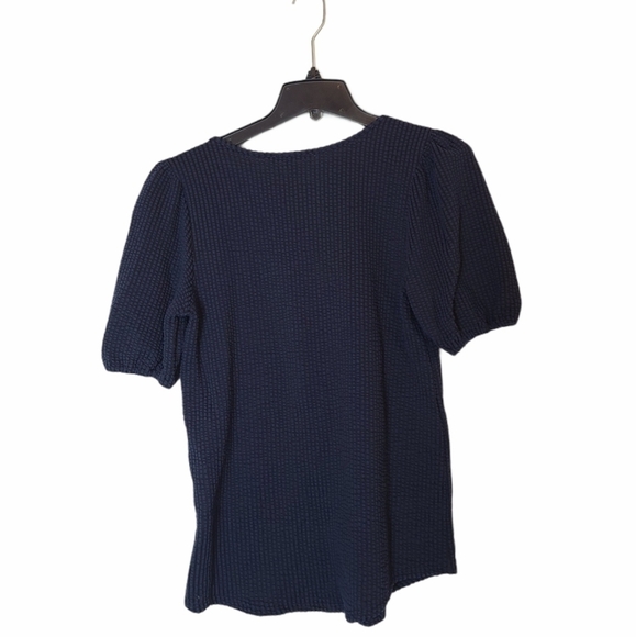 Green Envelope V Neck Short Sleeve Cotton Blouse Top Small NWT - Picture 3 of 9